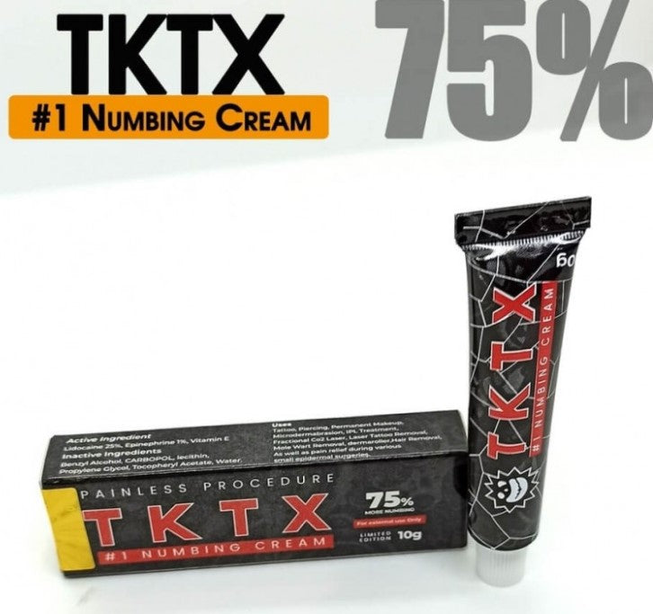 [3일특송] TKTX 75% 블랙 타투 마취크림 대형타투 피어싱 레이저