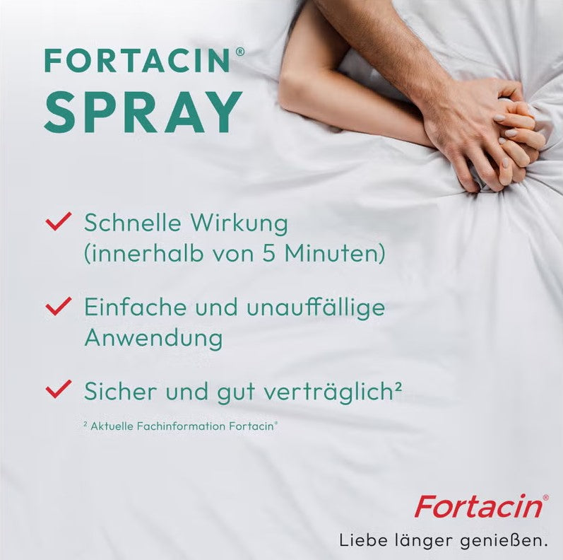 [독일직배송] Fortacin 포르타신 마취 스프레이  타투 영구 문신 마취크림 스프레이 사정지연 [해외무료배송]