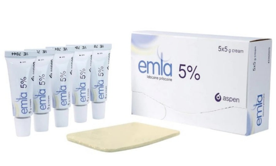 [3일특송] EMLA Cream 엠라 타투크림 5g X 5개+플라스터 12개 -독일내수용