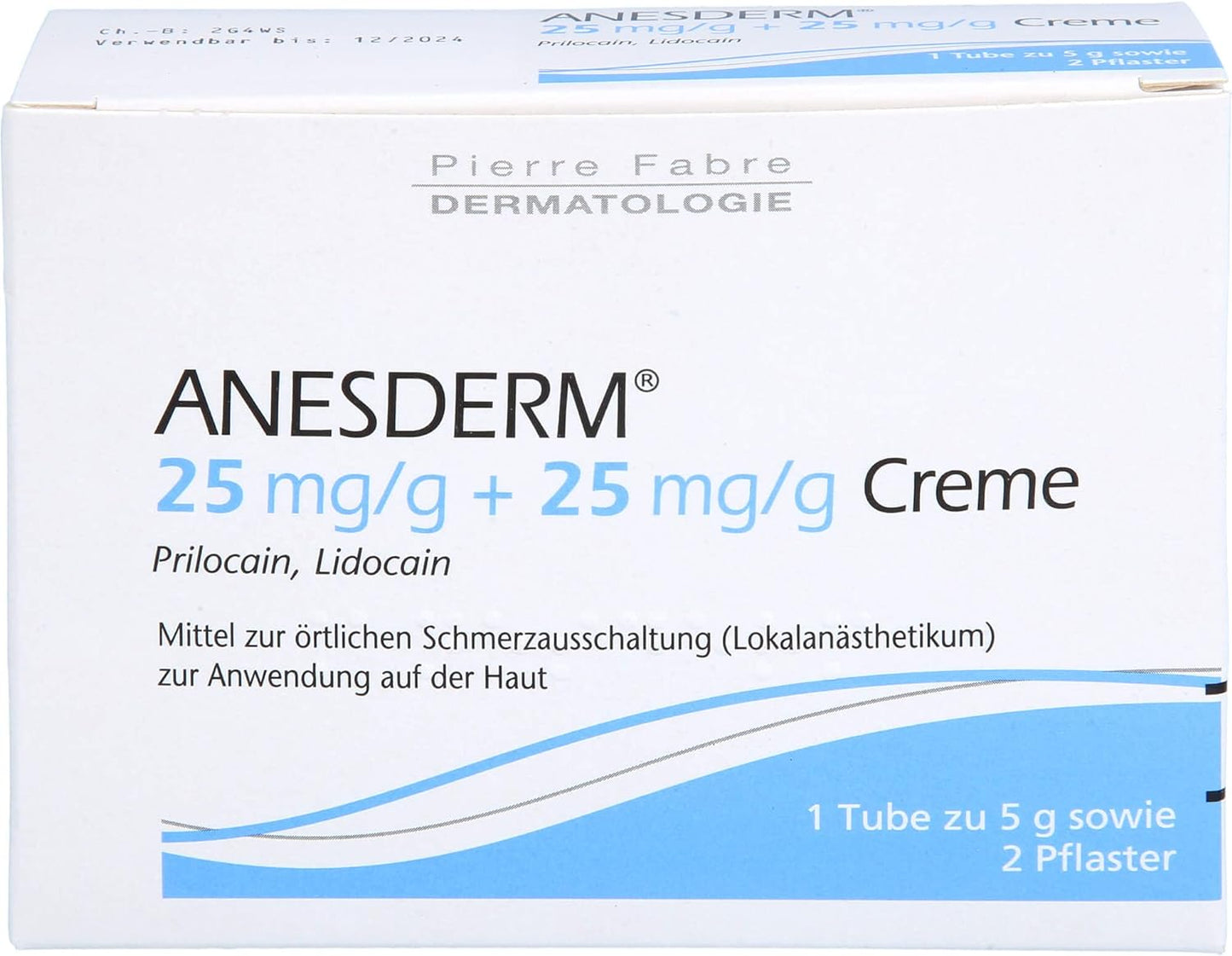 [3일특송] Anesderm Cream 아네스덤 크림 5g 1개+플라스터 2개 [독일내수용]