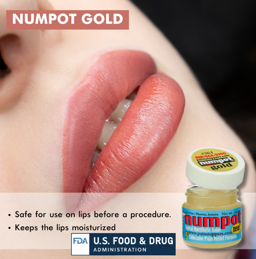 [미국정품] 넘폿 골드 Numpot Gold 눈썹 입술 피부 문신 타투 마취크림 FDA 승인 unit dose사 미국내수용정품 5일특송